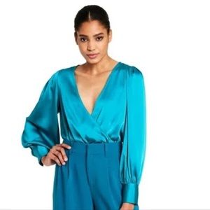 Sergio Hudson for target. Beautiful Teal bodysuit. NWT. Size 1X